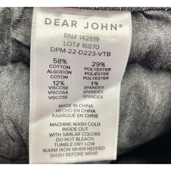 Dear John Jeans Jodi High Rise Cropped Distressed Black Frayed Pants Women’s 27 - Picture 9 of 11